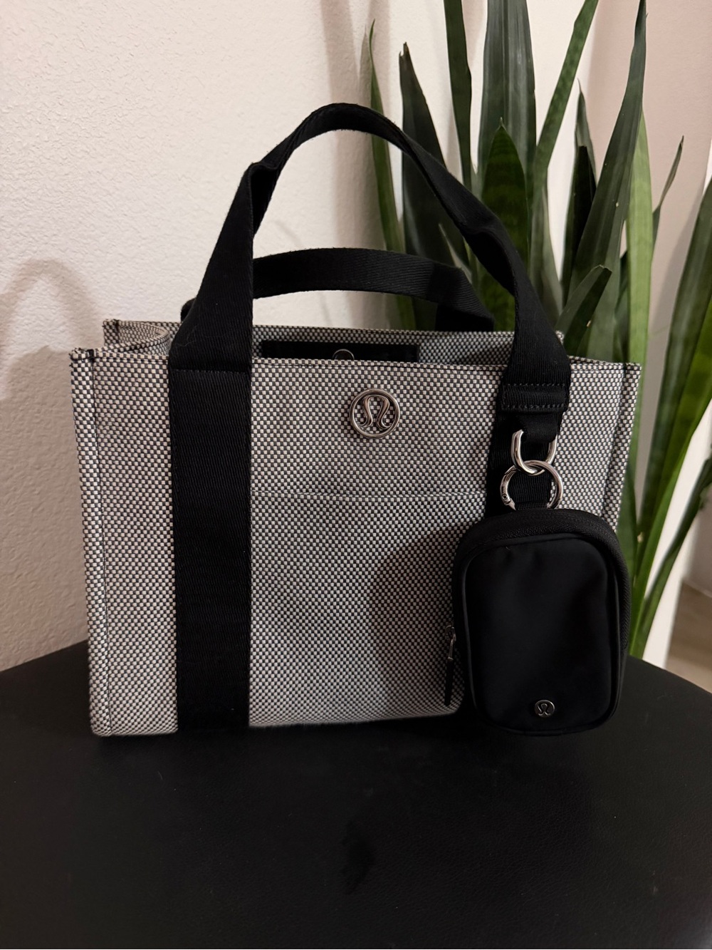 Two-Tone Canvas Tote Bag *Mini 4.5L AND Clippable Nano Pouch